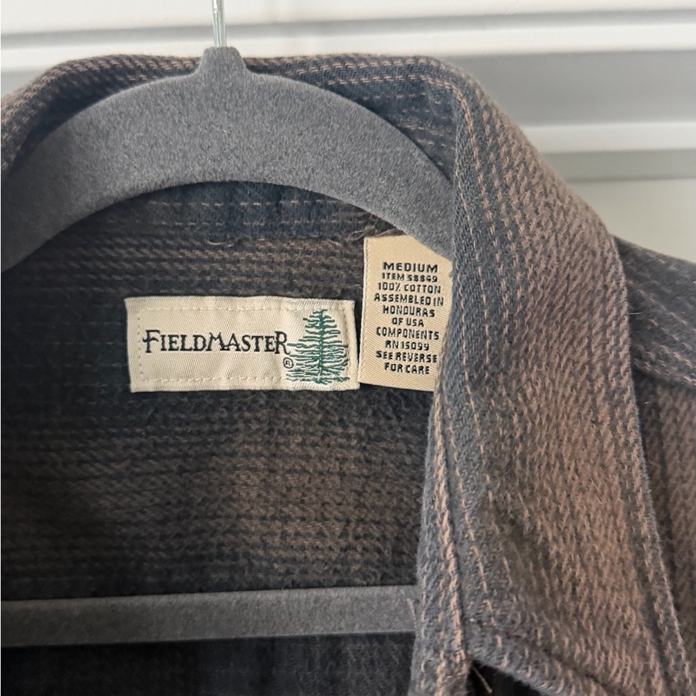 Fieldmaster Brown Striped Button Up Shacket - image 2